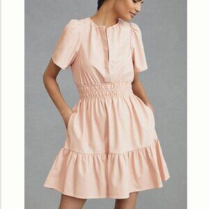 Anthropologie The Somerset Vegan Leather Mini Dress